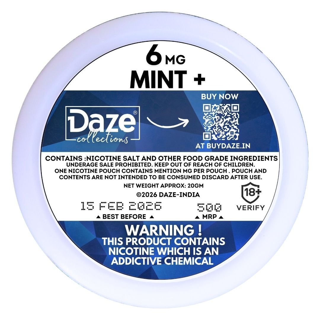 DAZE MINT PLUS | 6mg |15 POUCHES - DAZE INDIA